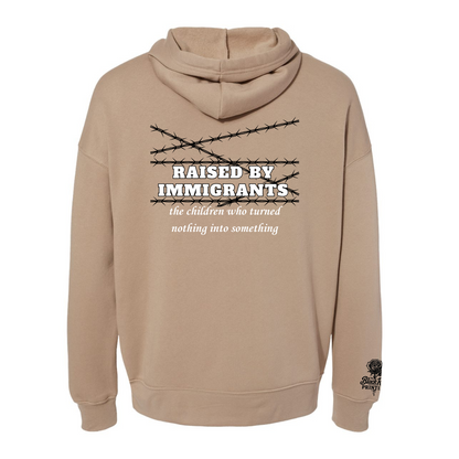 Raised by Immigrants – Drop Shoulder Hoodie